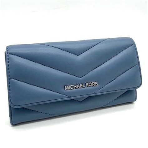 Michael Kors Trifold Wallet (Large, Lagoon) 